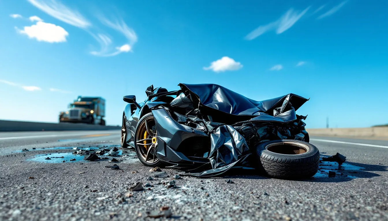 Accident spectaculaire d’une Ferrari en Californie : un miracle de survie imprévu.