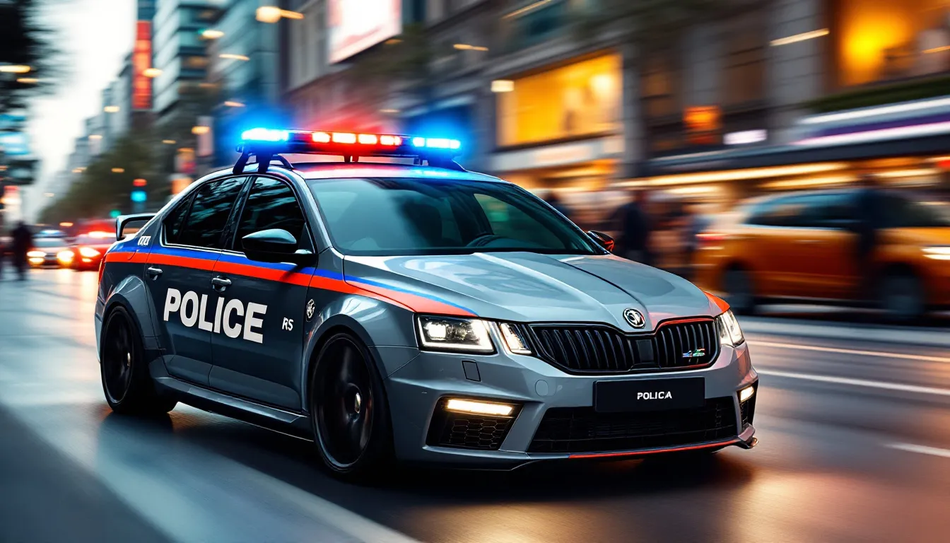 Voitures de police Skoda : innovations impressionnantes au service de la sécurité en Europe