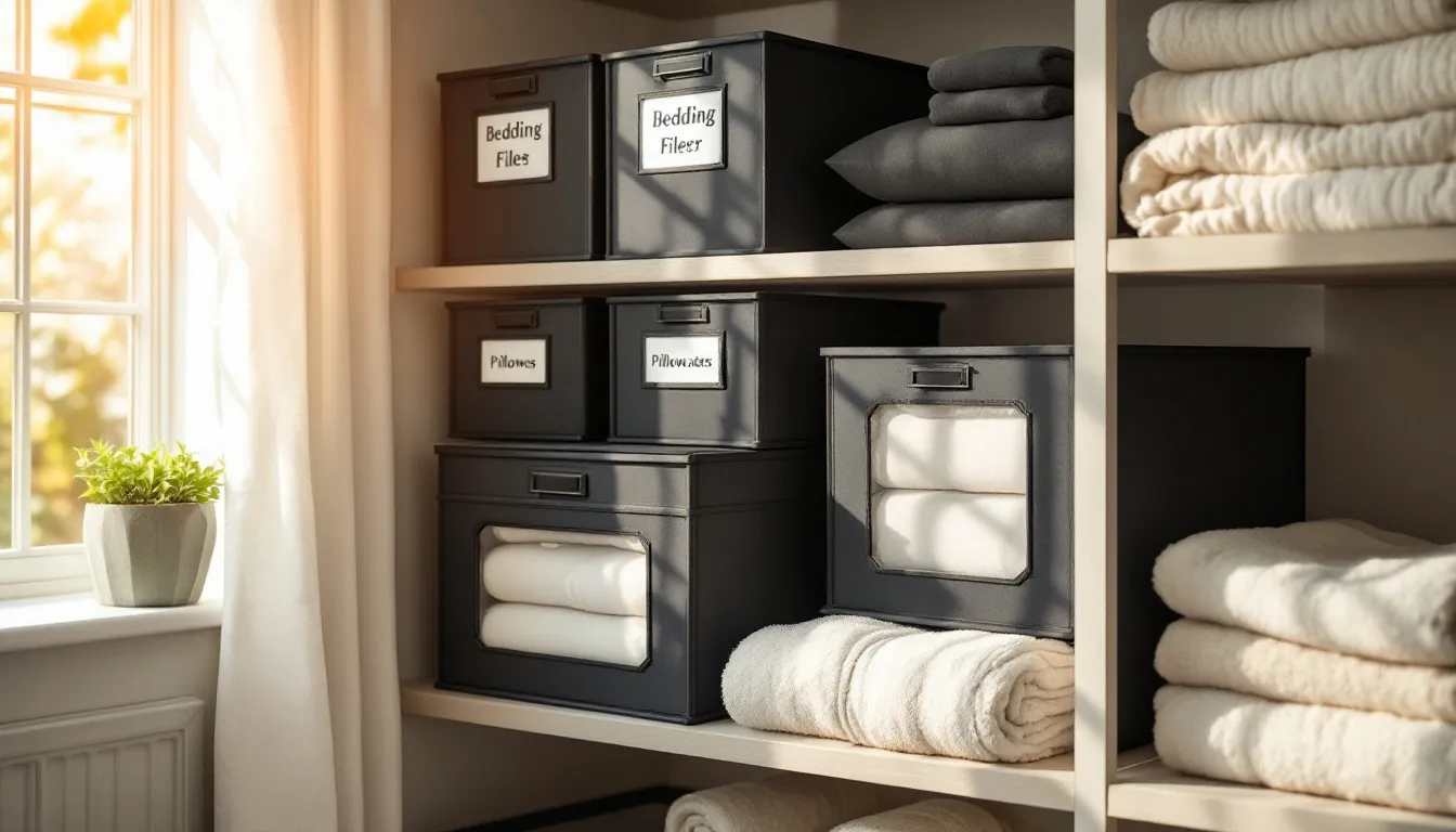Bedding filing box Amazon : l’astuce simple pour un placard ordonné rapidement