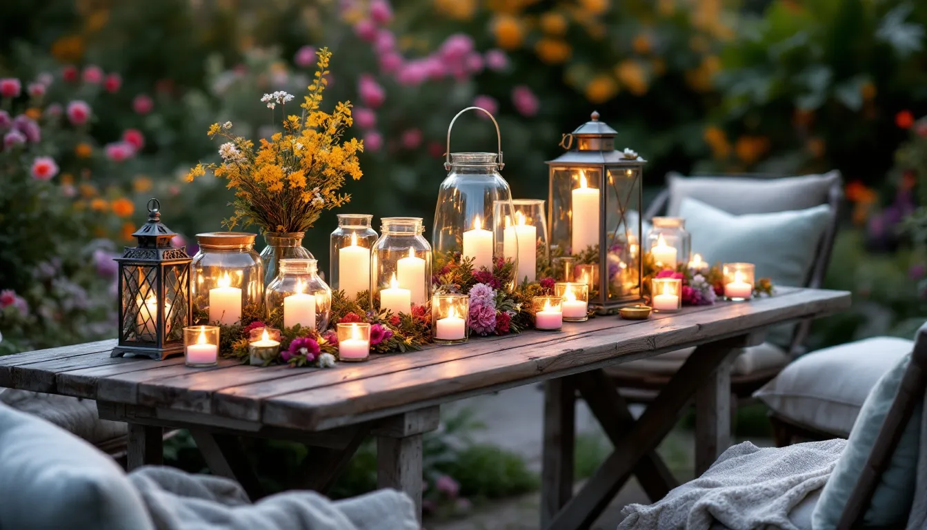 Bougies et fleurs : créez une ambiance magique cet été dans votre jardin