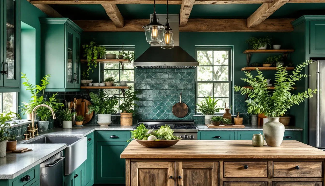 Color-drenching en cuisine : l’audace couleur qui agrandit et réveille l’espace