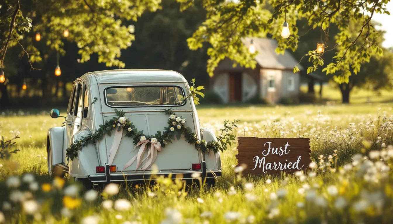 Mariage champêtre : la 2CV revient, charme rétro garanti cet été