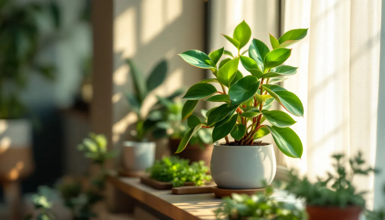 Plante de jade en détresse : feuilles rouges, signal d’alerte urgent à surveiller.