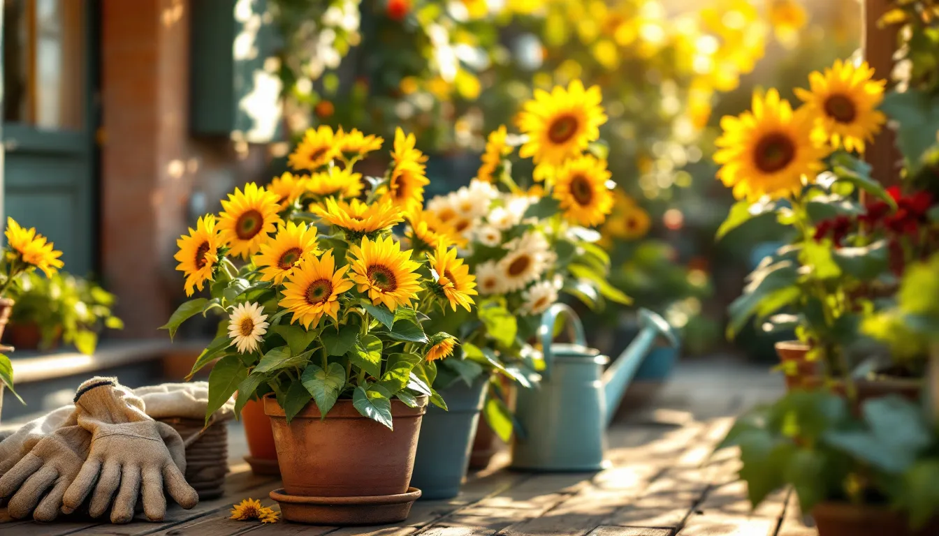 Tournesols nains en ville : un éclat lumineux pour petits espaces urbains