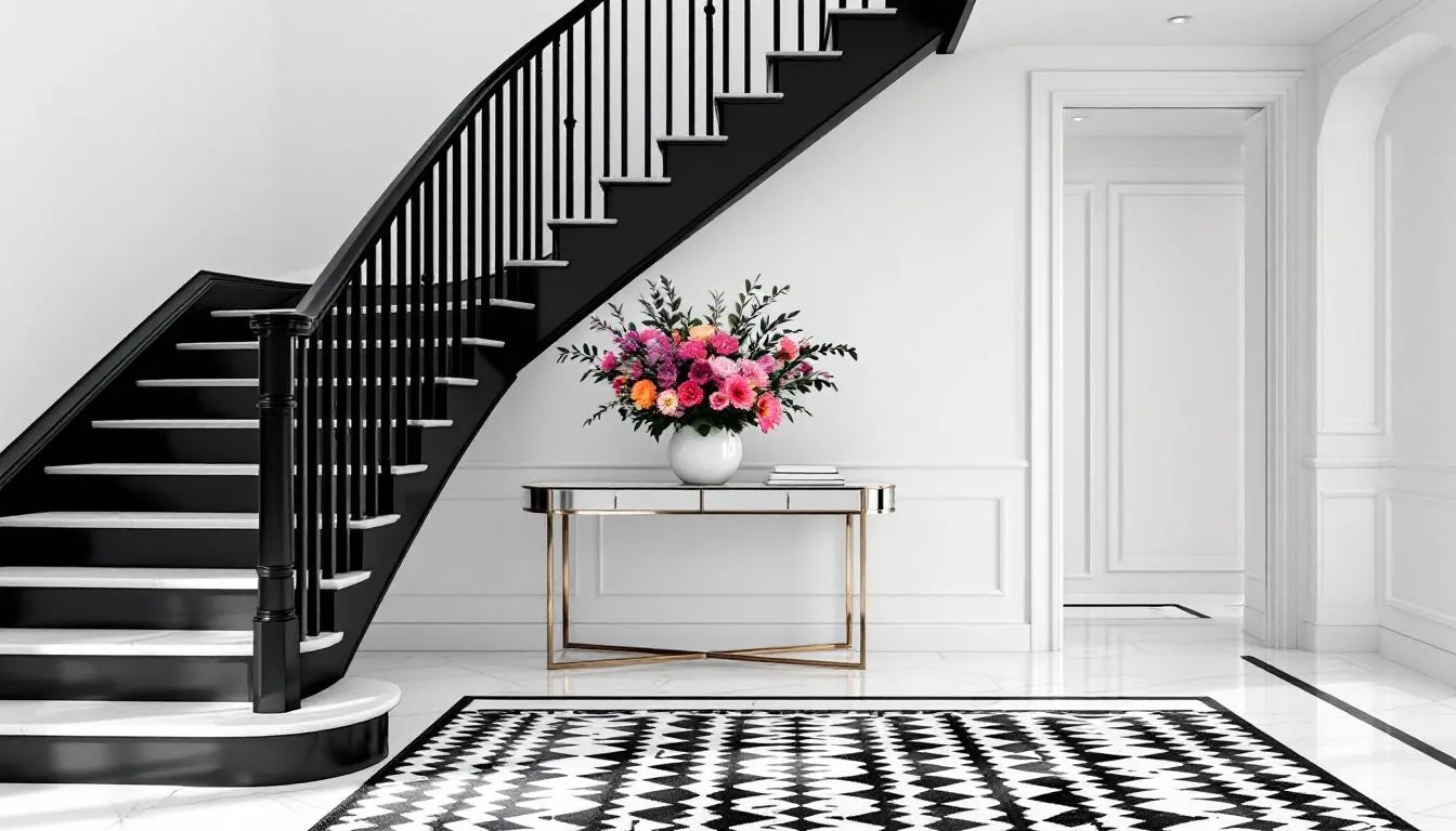 Entrée noir et blanc : le secret chic à tester cet automne chez vous