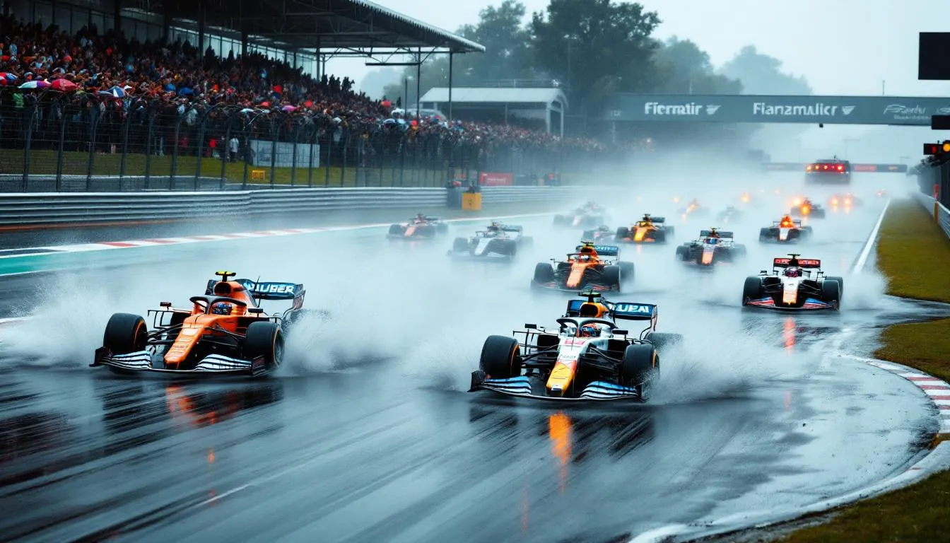 Grand Prix de Silverstone : pluie intense et stratégies risquées bouleversent tout