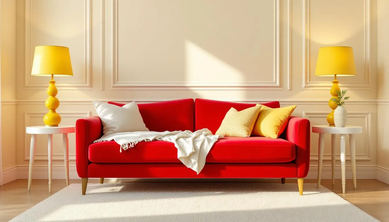 Canapé rouge : dynamisez votre salon en 5 astuces originales et faciles