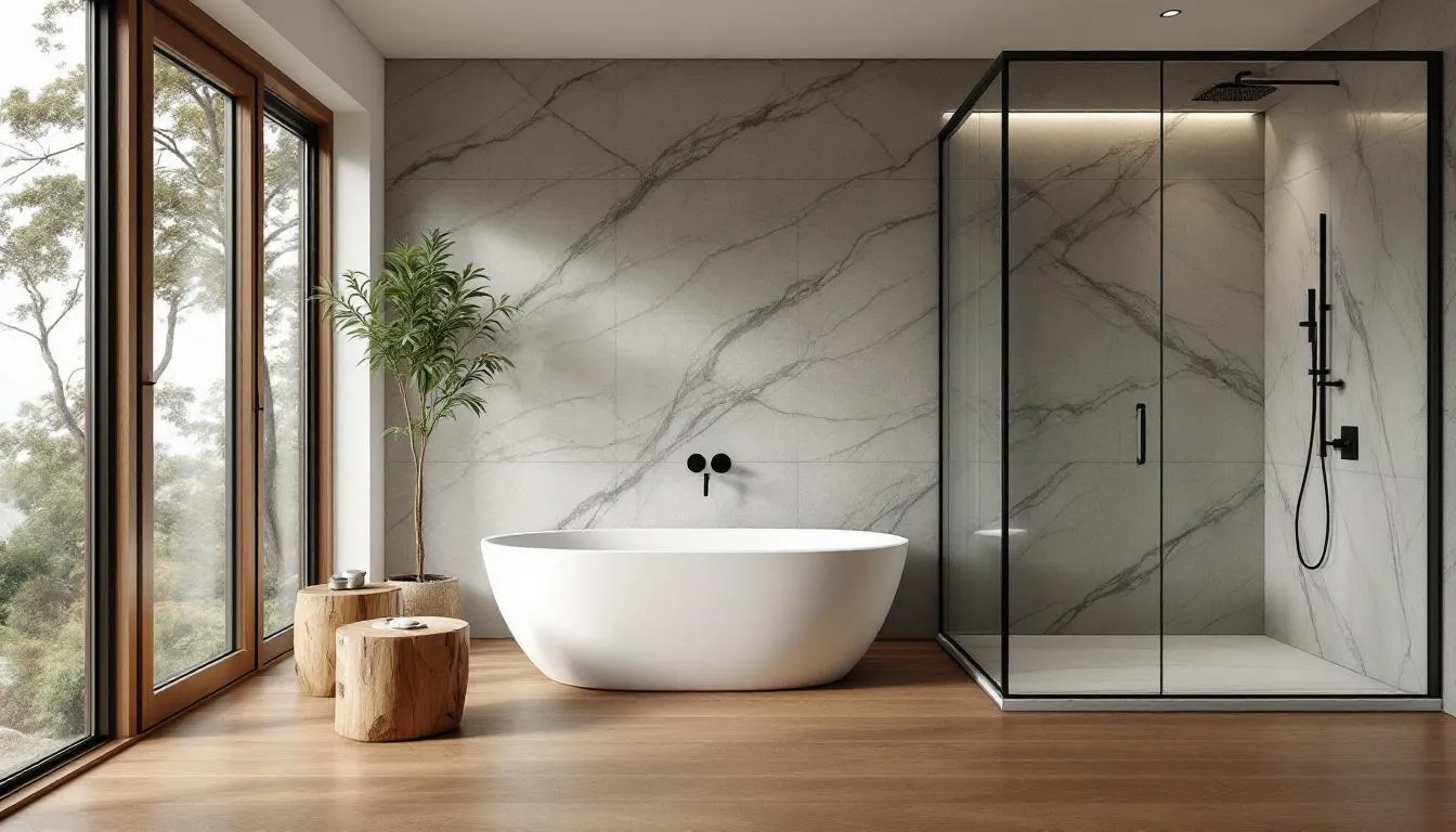 La salle de bain de Jessica Alba : le luxe biophilique