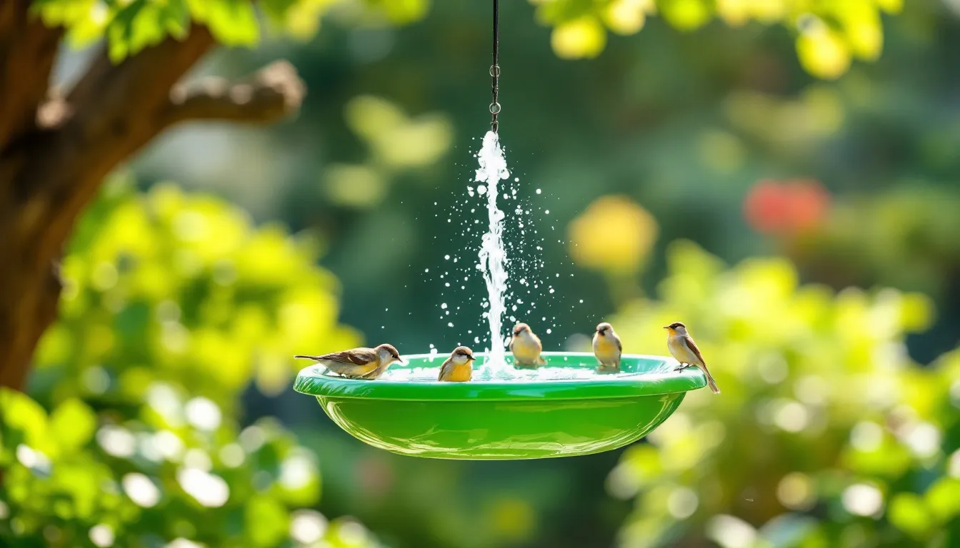 Cet abreuvoir solaire suspendu sauve les oiseaux l&rsquo;été
